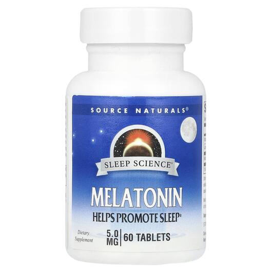 Основне фото товара Source Naturals, Sleep Science Melatonin 5 mg, Мелатонін, 60 табл