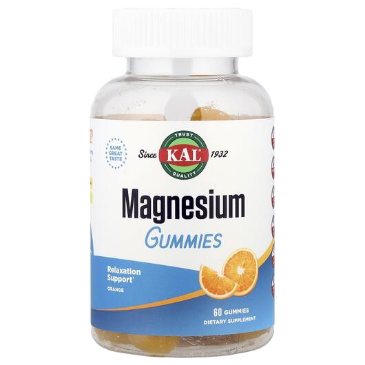 Основное фото товара Magnesium Citrate Orange Vanilla Основное фото товара KAL, Магний Цитрат, Magnesium Gummies, 60 таблеток