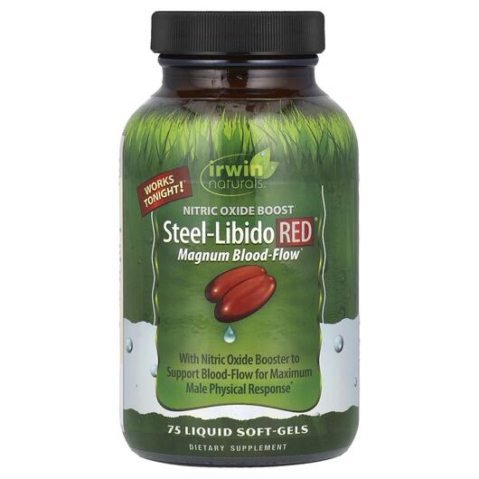Основне фото товара Steel-Libido Red Magnum Blood-Flow Основне фото товара Irwin Naturals, Steel-Libido Red, Підтримка Лібідо, 75 капсул