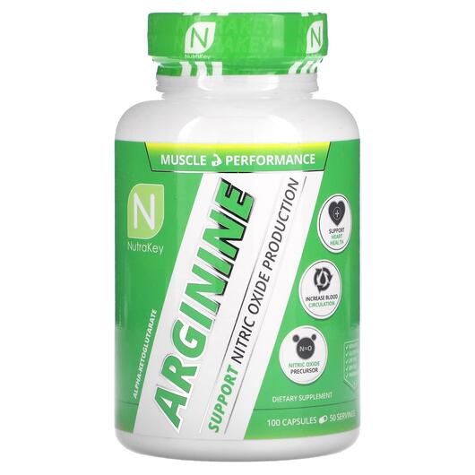 Основное фото товара Arginine Основное фото товара Nutrakey, L-Аргинин, Arginine, 100 капсул