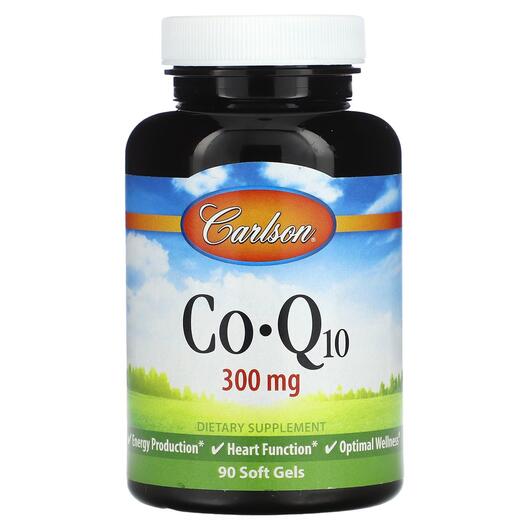 Основне фото товара CoQ10 300 mg Основне фото товара Carlson, CoQ10 300 mg, Коензим CoQ10, 90 капсул