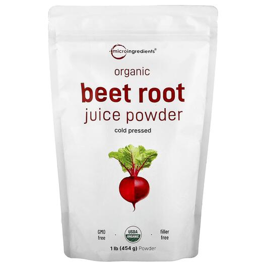Основное фото товара Organic Beet Juice Powder Основное фото товара Micro Ingredients, Порошковый сок, Organic Beet Juice Powder, 454
