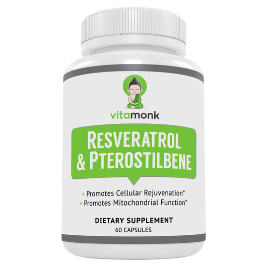 Основное фото товара Resveratrol 600 mg with Pterostilbene 60 mg Основное фото товара VitaMonk, Ресвератрол, Resveratrol 600 mg, 60 капсул
