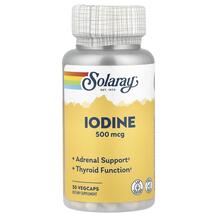 Iodine from Potassium Iodide 500 mcg Йод 500 мкг Solaray