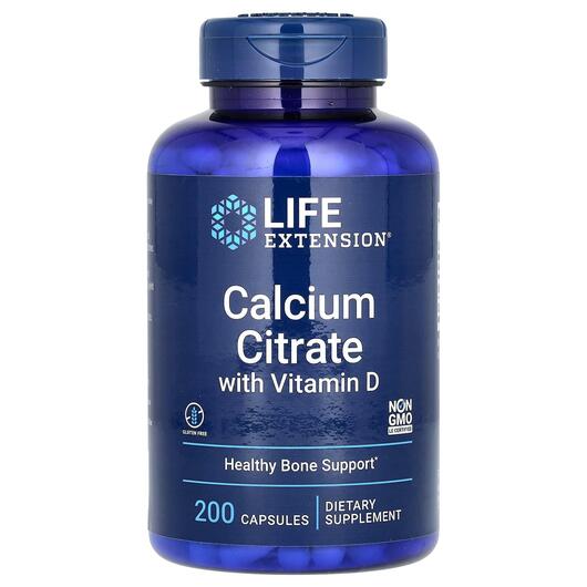 Основне фото товара Calcium Citrate with Vitamin D, Цитрат кальцію з D3, 200 капсул
