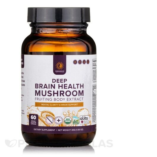 Основне фото товара Organic Deep Brain Health Mushroom Основне фото товара Organic Deep Brain Health Mushroom, Гриби, 60 капсул