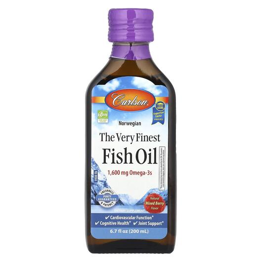 Основное фото товара Carlson, Рыбий жир Омега-3, The Very Finest Fish Oil, 200 мл