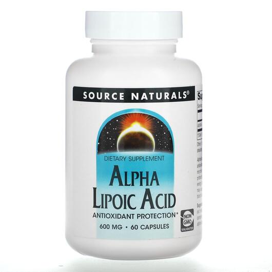 Основное фото товара Alpha Lipoic Acid 600 mg Основное фото товара Source Naturals, Альфа-липоевая, Alpha Lipoic Acid 600 mg, 60 кап