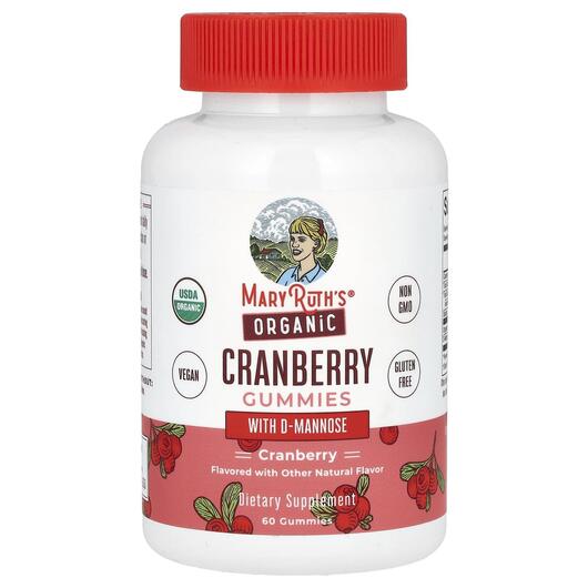 Основное фото товара Organic Cranberry Gummies with D-Mannose Основное фото товара Клюква, Organic Cranberry Gummies with D-Mannose, 60 таблеток