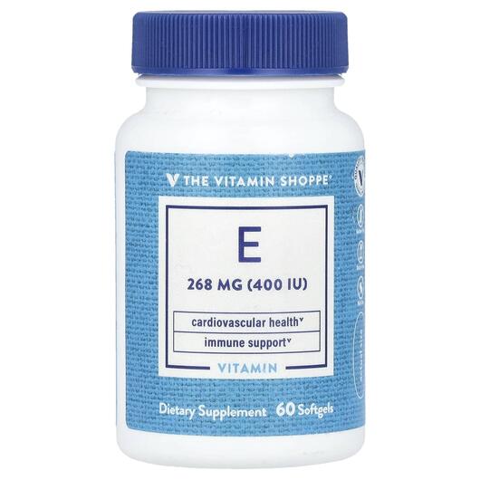 Основное фото товара Витамин E Токоферолы, Vitamin E 268 mg 400 IU, 60 капсул