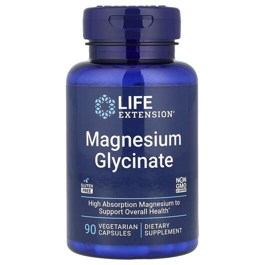 Основное фото товара Life Extension, Магний Глицинат, Magnesium Glycinate 105 mg, 90 к