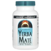 Yerba Mate 600 mg Йерба мате Source Naturals 90 таблеток