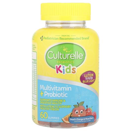 Основное фото товара Kids Probiotics Multivitamin + Probiotic Peach-Orange & Mixed Berry Основное фото товара Kids Probiotics Multivitamin + Probiotic, Пробиотики для детей, 6