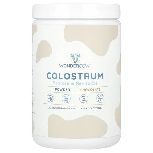 Основное фото товара Colostrum Powder Chocolate Основное фото товара Wondercow, Колострум, Colostrum Powder Chocolate, 209 г