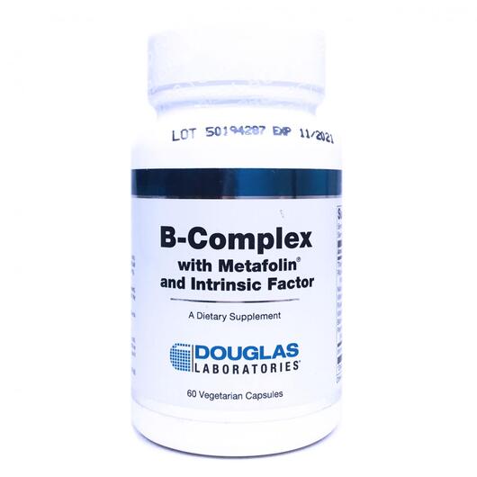 Основное фото товара B-Complex with Metafolin & Intrinsic Factor Основное фото товара B-комплекс с метафолином, B-Complex with Metafolin, 60 капсул