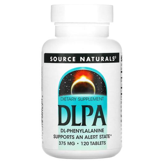 Основне фото товара Source Naturals, DLPA 375 mg, L-Фенилаланін, 120 таблеток