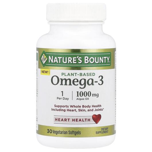 Основное фото товара Nature's Bounty, Омега 3, Plant-Based Omega-3, 30 капсул