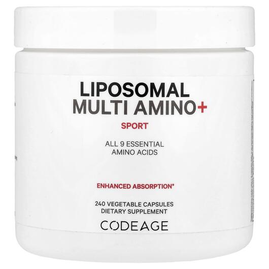 Основне фото товара Liposomal Multi Amino+ Sport Основне фото товара CodeAge, Liposomal Multi Amino+ Sport, Амінокислоти, 240 капсул