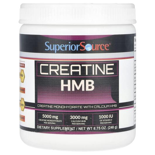 Основне фото товара Creatine HMB Основне фото товара Superior Source, Creatine HMB, Креатин, 248 г