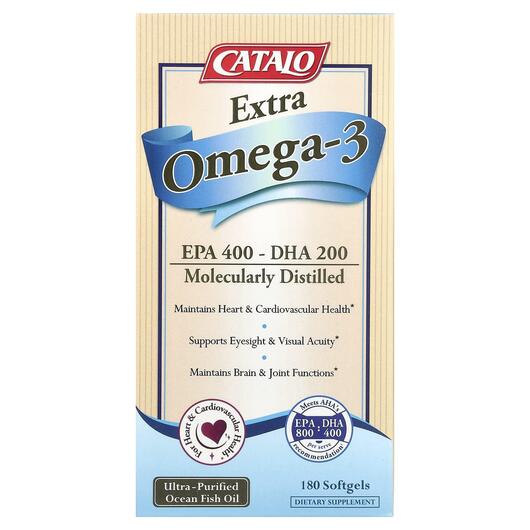 Основное фото товара CATALO, Омега 3, Extra Omega-3, 180 капсул