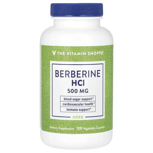 Основне фото товара TheVitaminShoppe, Berberine HCI 500 mg, Берберин, 120 капсул