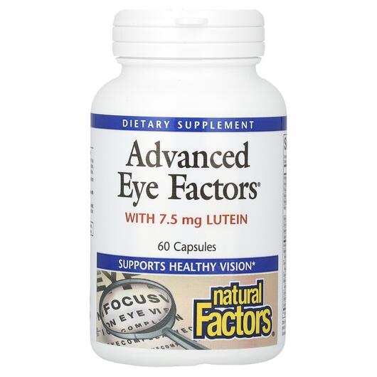 Основне фото товара Natural Factors, Advanced Eye Factors, Підтримка зору, 60 капсул