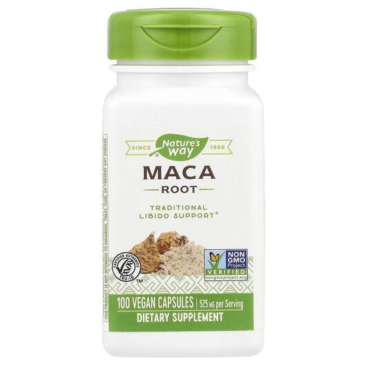 Основне фото товара Maca Root 525 mg Основне фото товара Nature's Way, Maca Root 525 mg, Мака 525 мг Корінь, 100 капс