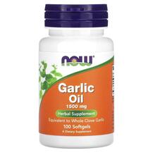 Garlic Oil 1500 mg Экстракт Чеснока NOW Foods 100 капсул