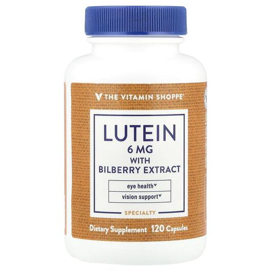 Основное фото товара Lutein With Bilberry Extract Основное фото товара TheVitaminShoppe, Лютеин, Lutein With Bilberry Extract, 120 капсу