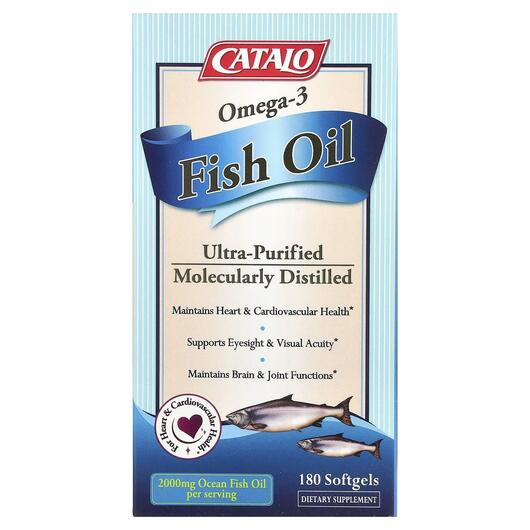 Основное фото товара Omega-3 Fish Oil 2000 mg Основное фото товара CATALO, Омега 3, Omega-3 Fish Oil 2000 mg, 180 капсул