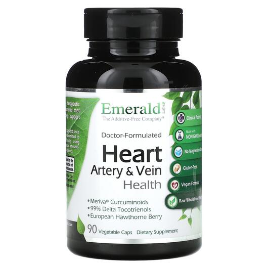 Основное фото товара Emerald, Кардио комплекс, Heart Artery & Vein Health, 90 капс