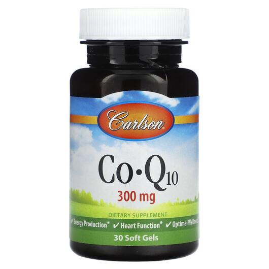 Основне фото товара Co-Q10 300 mg Основне фото товара Carlson, Co-Q10 300 mg, Коензим CoQ10, 30 капсул