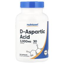 D-Aspartic Acid 3000 mg L-Аспартат Nutricost 120 капсул D-Aspartic Acid 3000 mg L-Аспартат Nutricost 120 капсул