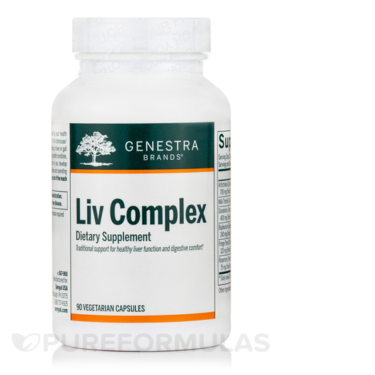 Основное фото товара Liv Complex Основное фото товара Genestra, Поддержка печени, Liv Complex, 90 капсул