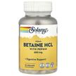 Фото товара Solaray, Бетаин гидрохлорид, Betaine HCL with Pepsin, 90 капсул