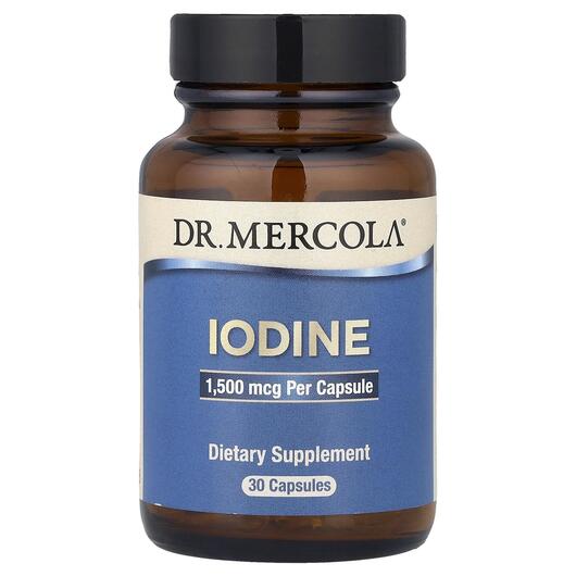 Основное фото товара Iodine 1.5 mg Основное фото товара Dr. Mercola, Йод 15 мг, Iodine 1.5 mg 30, 30 капсул