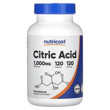 Citric Acid 1000 mg Лимонная кислота Nutricost 120 капсул Citric Acid 1000 mg Лимонная кислота Nutricost 120 капсул