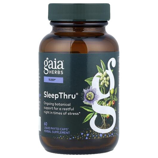 Основне фото товара Gaia Herbs, SleepThru, Підтримка здорового сну, 60 капсул