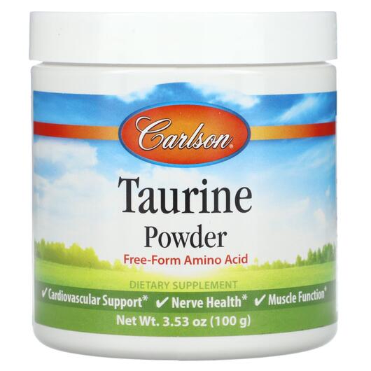 Основне фото товара Carlson, Taurine Powder, L-Таурин, 100 г
