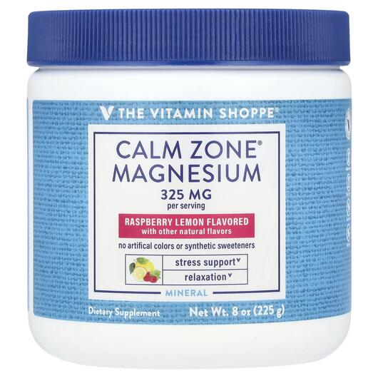 Основное фото товара Calm Zone Magnesium Raspberry Lemon Основное фото товара Поддержка стресса, Calm Zone Magnesium Raspberry Lemon, 225 г