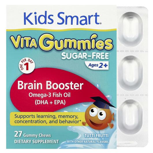 Основне фото товара Bioglan, Kids Smart Vita Gummies, Омега 3, 27 таблеток
