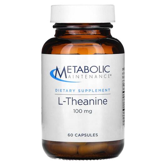 Основне фото товара L-Theanine 100 mg Основне фото товара Metabolic Maintenance, L-Theanine 100 mg, L-Теанін, 60 капсул