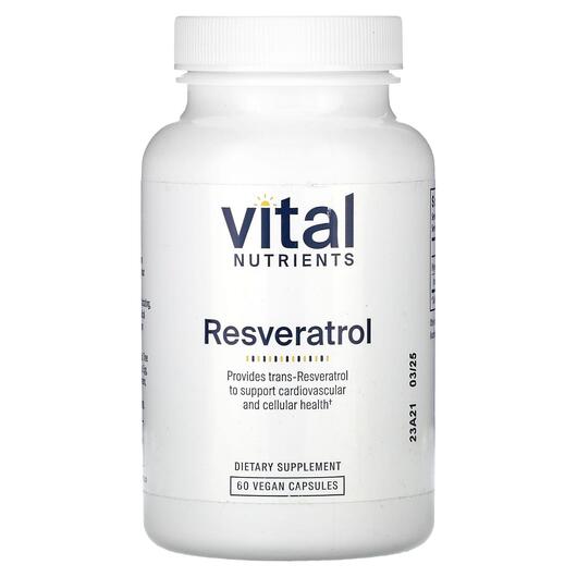 Основне фото товара Resveratrol Ultra High Potency 500 mg, Ресвератрол, 60 капсул
