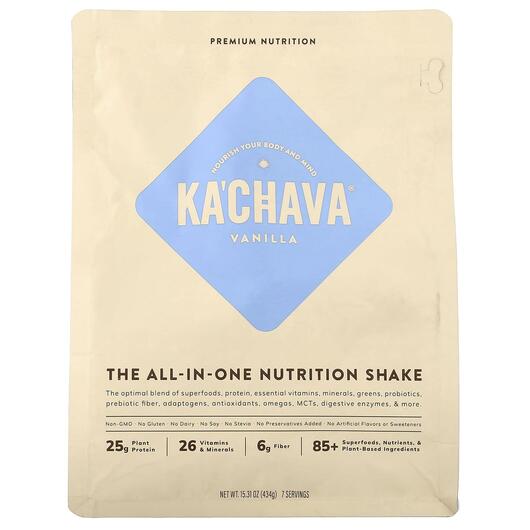 Основне фото товара The All-In-One Nutrition Shake Vanilla Основне фото товара KaChava, The All-In-One Nutrition Shake Vanilla, Замінник їжі, 43