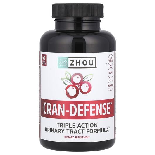 Основное фото товара Zhou Nutrition, Д-манноза, Cran-Defense, 60 капсул