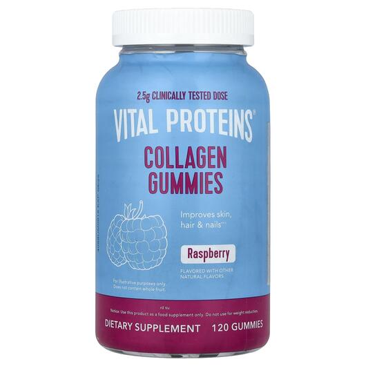 Основне фото товара Vital Proteins, Collagen Gummies Raspberry, Колаген, 120 таблеток