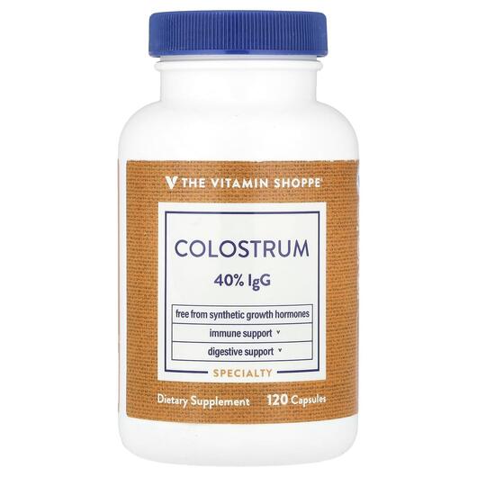 Основне фото товара TheVitaminShoppe, Colostrum 500 mg, Колострум, 120 капсул