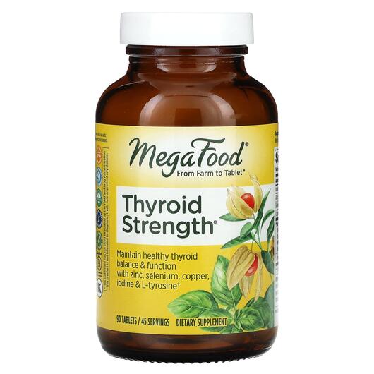 Основне фото товара Thyroid Strength Основне фото товара MegaFood, Thyroid Strength, Підтримка щитоподібної залози, 90 таб