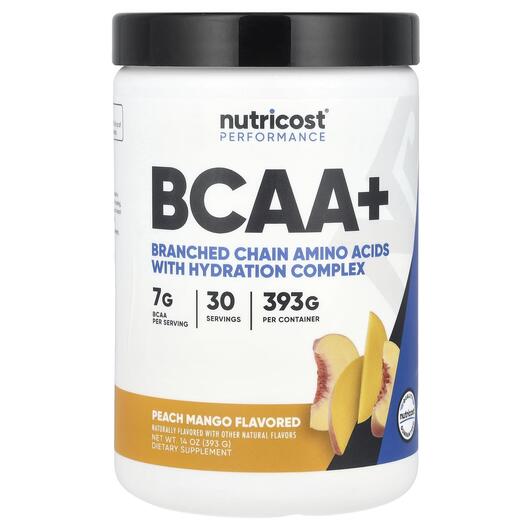 Основное фото товара Performance BCAA+ Peach Mango Основное фото товара Nutricost, БЦАА, Performance BCAA+ Peach Mango, 393 г