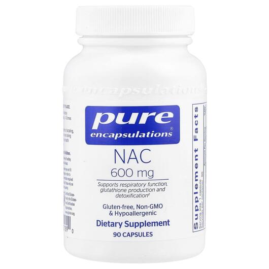 Основное фото товара NAC 600 mg Основное фото товара Pure Encapsulations, N-ацетилцистеин, NAC 600 mg, 90 капсул